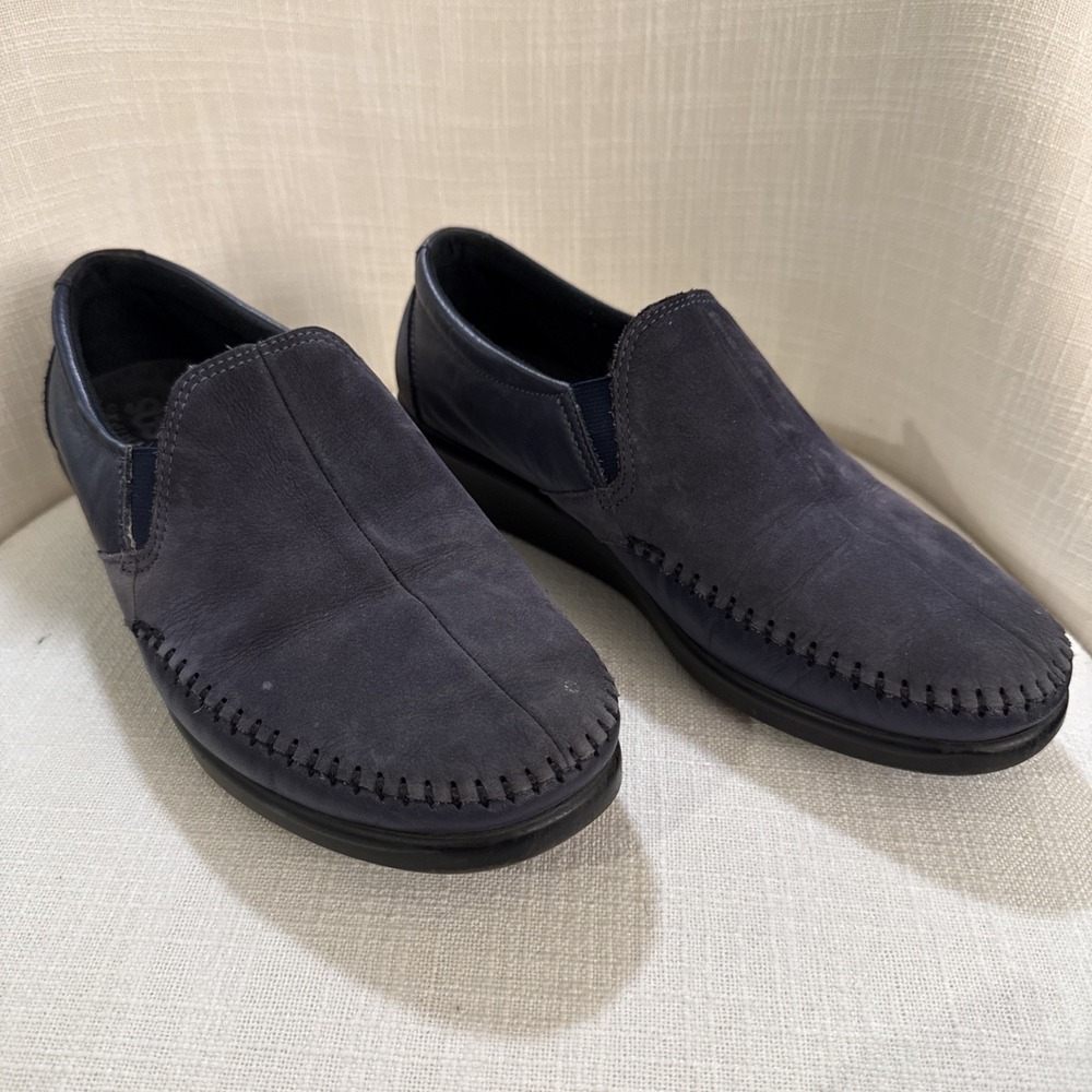SAS Blue Suede Shoes With Tripad Comfort Womens  F7828775 Size 8W Loafer Slip On